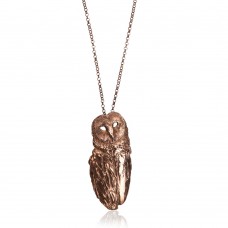 Owl Necklace (Large) Rose Gold